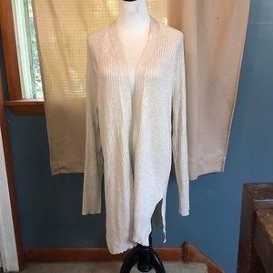 Beige long  sleeve cardigan